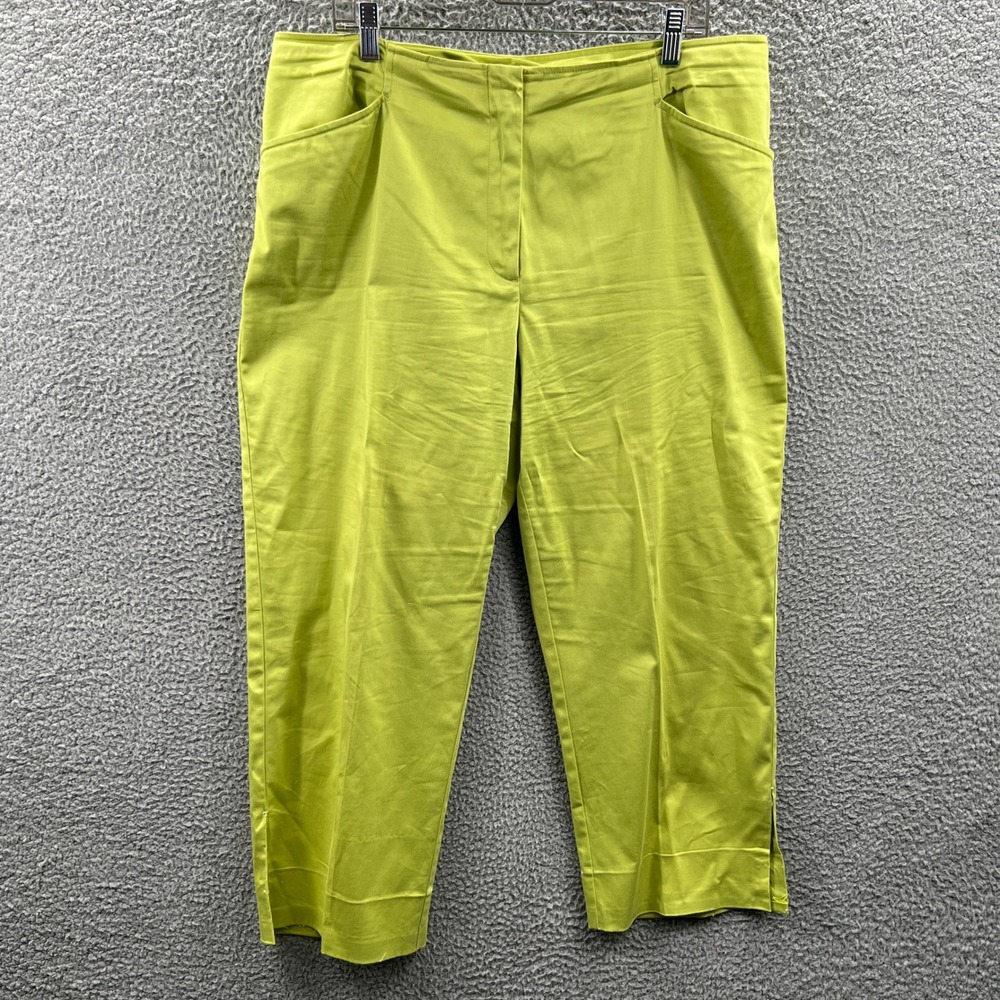 Womens Minimalist Cropped Pants XL Tailored Preppy Resort Coastal Quiet Luxury